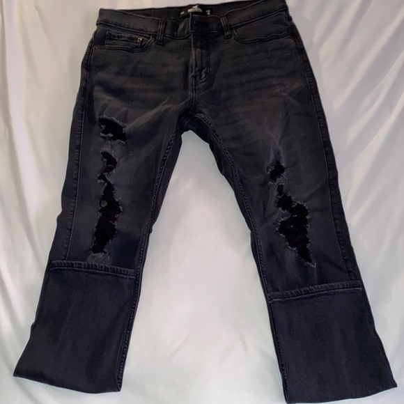 Men’s Black Hollister Skinny Advanced Stretch distressed jeans 32x32 - Picture 1 of 3
